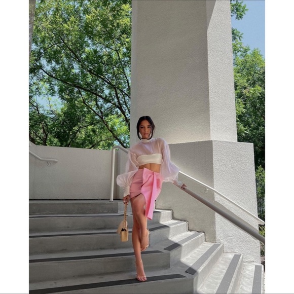 ZARA BLOGGERS FAVORITE BOW MINI SKIRT NWT - Picture 7 of 17